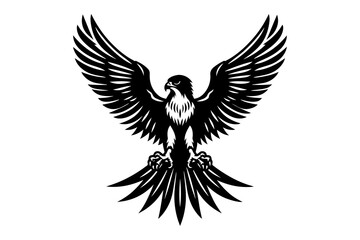 Obraz premium falcon silhouette vector illustration isolated on transparent background- Generative AI