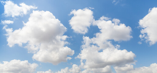 The extraordinary  beauty of the clouds in blue summer sky over the northern Israel