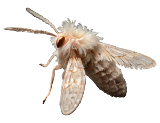 moth isolated on white