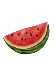 Watercolor watermelon fruit