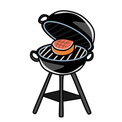 cooking meat in the grill for the holidays