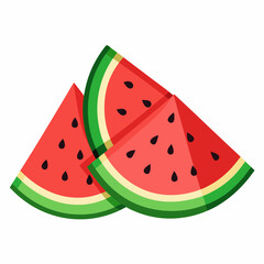 Watermelon Slices art vector illustration