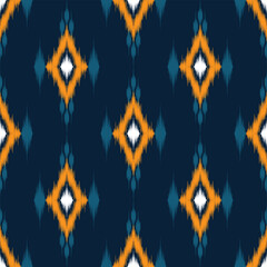 seamless pattern design in ikat style for fabfic printing