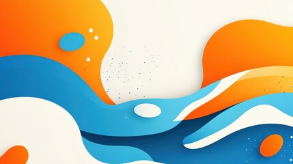 Fototapeta premium A vibrant abstract background blends orange and blue hues, perfect for modern flat illustrations and creative projects.