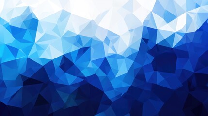 Obraz premium A striking cold blue abstract background filled with triangles, featuring modern textures for a unique cartooninspired look.