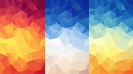 Fototapeta premium Vibrant low poly background with a modern, colorful design perfect for digital art, web use, and graphic projects.