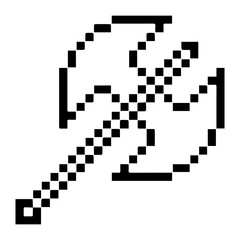 Ax in pixel style element design.