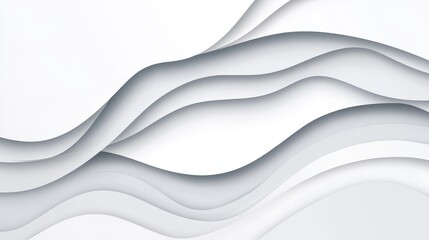 Obraz premium Elegant abstract white and gray banner pattern, perfect for modern designs, featuring a touch of texture and style.