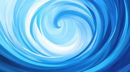 Fototapeta premium Vibrant blue wave spirals create a dynamic abstract backdrop, adding depth and movement to modern flat illustrations.