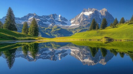 Serene Mountain Reflection in a Still Lake