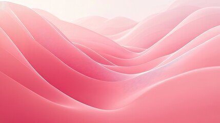 Obraz premium Abstract Pink Waves Background with Smooth Gradient and Soft Curves in Pastel Tones