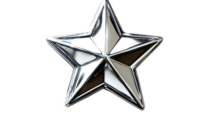Obraz premium Metallic star transparent background