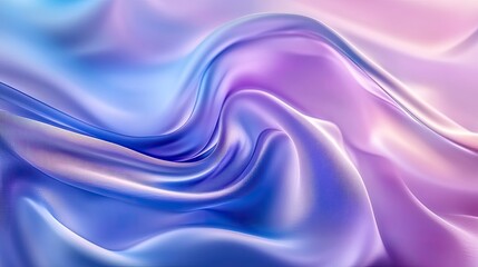 Obraz premium Elegant Abstract Background with Smooth Flowing Silk in Pastel Colors of Purple, Pink, and Blue
