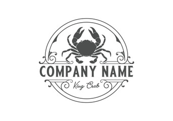 Red Lobster vector logo illustration with vintage style Badge