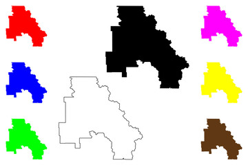 Flathead County, Montana (U.S. county, United States of America, USA, U.S., US) map vector illustration, scribble sketch Flathead map