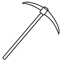 Pickaxe art vector illustration