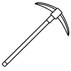 Pickaxe art vector illustration