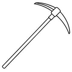 Pickaxe art vector illustration