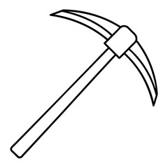 Pickaxe art vector illustration