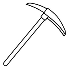 Pickaxe art vector illustration