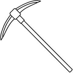 Pickaxe art vector illustration