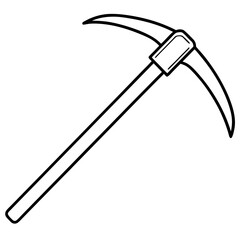 Pickaxe art vector illustration