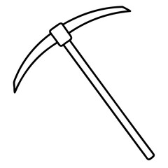 Pickaxe art vector illustration