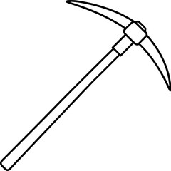 Pickaxe art vector illustration
