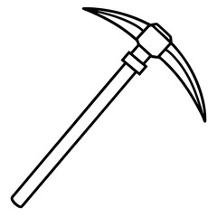Pickaxe art vector illustration