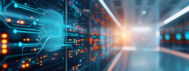 Fototapeta premium Hybrid frequency solutions for efficient connectivity, hybrid frequency solutions, advanced tech integration and network solutions