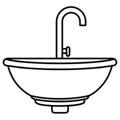 Sink art vector illustration