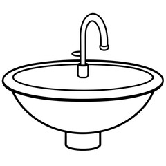 Sink art vector illustration