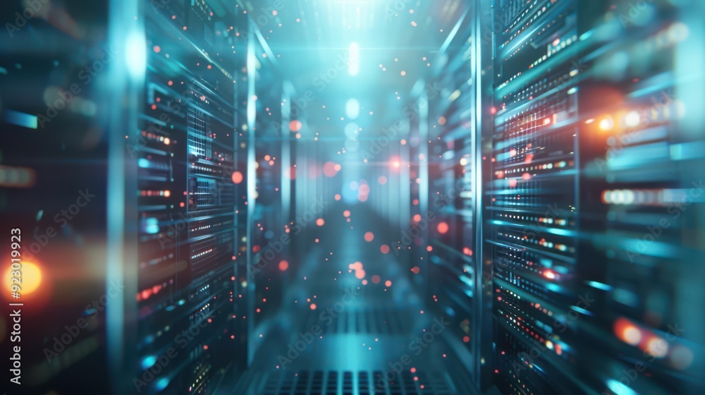Poster ipfs (interplanetary file system) nodes managing decentralized storage, innovative and efficient.