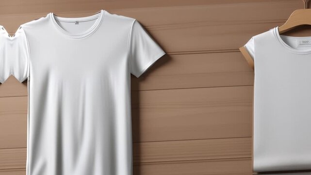 white t shirt on a hanger ,generative ai