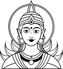 Sharad purnima vector art 