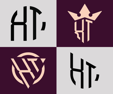 Creative simple Initial Letters XT Logo Designs Bundle.