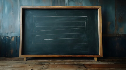 Text input on blank chalkboard with blackboard backdrop