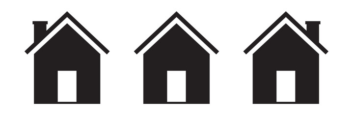 Collection home icons. House symbol isolated on white background. Vector illustration.
