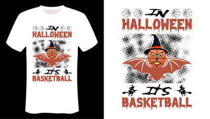 Halloween Basketball T Shirt Design.ai
