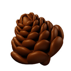 Pine Cone 3D Illustration