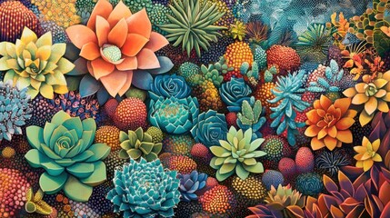 A Colorful Succulent Garden