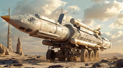 Combat missiles on a launcher