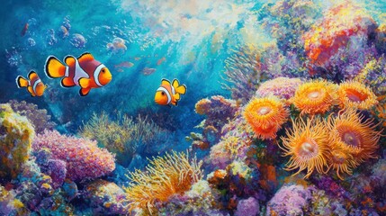 Obraz premium Colorful Underwater World