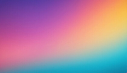Abstract gradient background with purple, pink, orange, and blue colors.