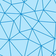Abstract template background. Light blue color. Large triangles size. Light lines weight. Repeatable pattern. Seamless tileable vector illustration.