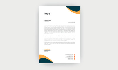 Simple and creative letterhead template  design