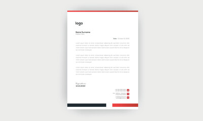 Simple and creative letterhead template  design