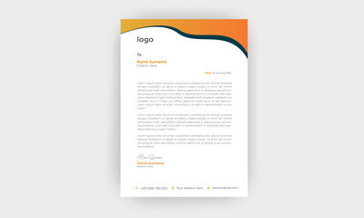 Simple and creative letterhead template  design