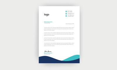 Simple and creative letterhead template  design