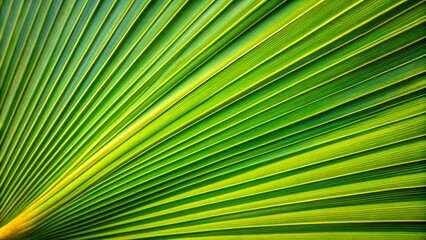 Obraz premium Palm tree leaf close up showing texture and patterns , tropical, green, nature, exotic, foliage, palm leaves, botanical